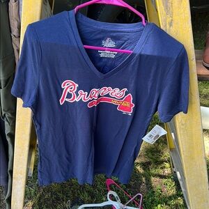 Majestic Blue Atlanta Braves Short Sleeve Tee